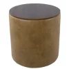 Kirkland's Home Faux Leather Wood Top Storage Ottoman- Benches & Ottomans