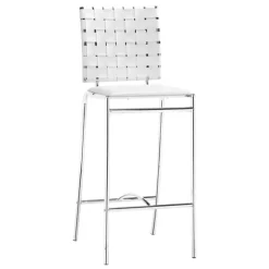 Kirkland's Home Faux Leather Woven Counter Stools, Set Of 2- Bar Stools & Counter Height Stools