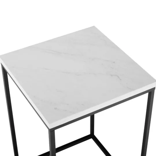 Kirkland's Home Faux Marble Open Frame Side Table- Accent & End Tables