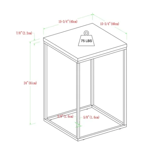 Kirkland's Home Faux Marble Open Frame Side Table- Accent & End Tables