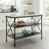 Kirkland's Home Faux Marble Top 3-Tier Melody Kitchen Island- Kitchen Islands & Bar Carts