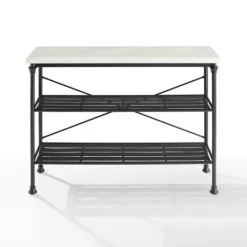 Kirkland's Home Faux Marble Top 3-Tier Melody Console Table- Console Tables