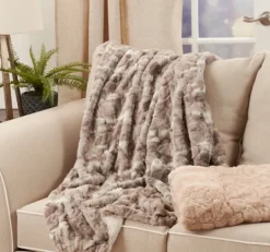 Kirkland's Home Faux Mink Fur Throw- Blankets & Throws