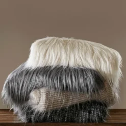Kirkland's Home Faux Mink Fur Throw- Blankets & Throws