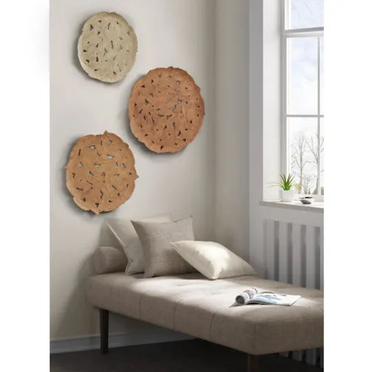 Kirkland's Home Feathers Collage 3-Pc. Wall Plaque Set- Wall Plaques