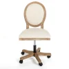 Kirkland's Home Felix Upholstered Swivel Office Chair- Office Furniture