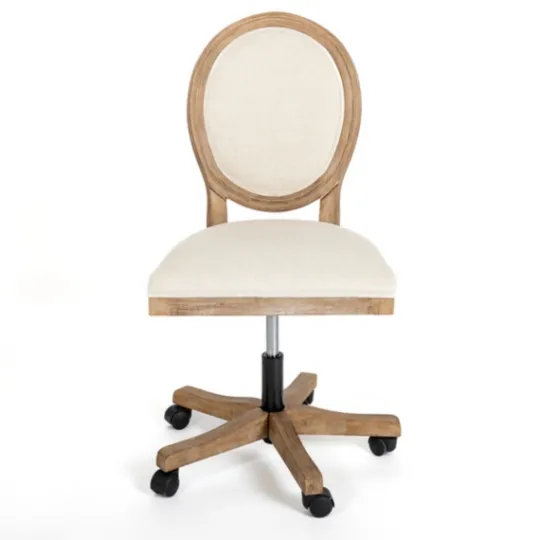 Kirkland's Home Felix Upholstered Swivel Office Chair- Office Furniture