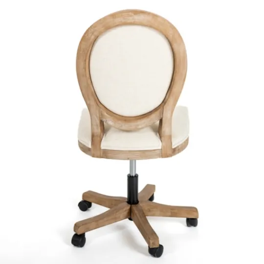 Kirkland's Home Felix Upholstered Swivel Office Chair- Office Furniture
