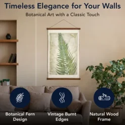 Kirkland's Home Fern Leaf Scroll Tapestry- Wall Plaques