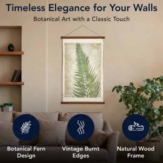 Kirkland's Home Fern Leaf Scroll Tapestry- Wall Plaques