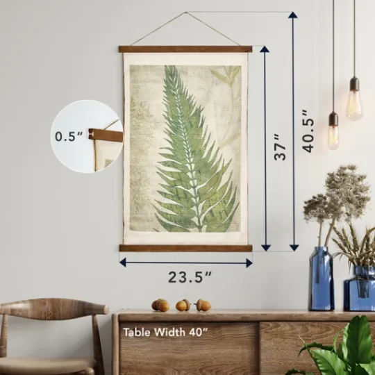 Kirkland's Home Fern Leaf Scroll Tapestry- Wall Plaques