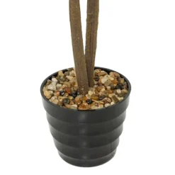 Kirkland's Home Fiddle Leaf Fig In Ribbed Rock Planter- Trees & Topiaries