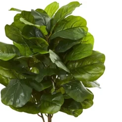 Kirkland's Home Fiddle Leaf Fig In White Tower Planter- Trees & Topiaries