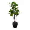 Kirkland's Home Fiddle Leaf Fig Tree In Black Wood Pot- Trees & Topiaries