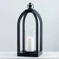 Kirkland's Home Fieldstone Beaded Lantern, 21 In.- Lanterns