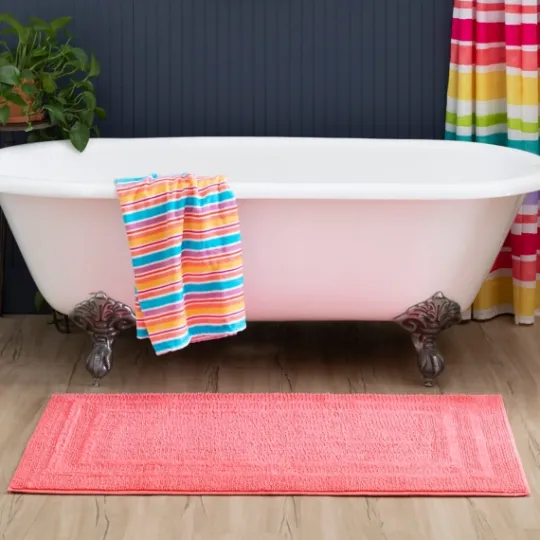 Kirkland's Home Fiesta Plush Reversible Cotton Bath Mat, 45 In.- Bathroom Rugs