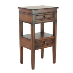 Kirkland's Home Fir Wood Tiered Side Table- Accent & End Tables