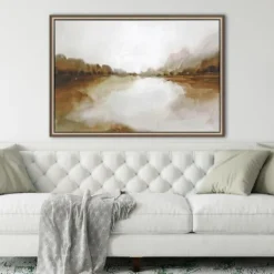 Kirkland's Home Firestone Lake View Framed Canvas Art Print- Framed Art