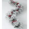 Kirkland's Home Flocked Pine And Berry Garland- Arrangements & Greenery