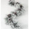 Kirkland's Home Flocked Pine And Pine Cone Garland- Arrangements & Greenery