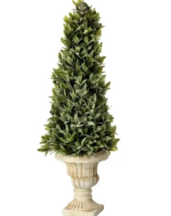 Kirkland's Home Flocked Sage Cone In Urn Arrangement, 24 In.- Trees & Topiaries