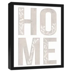 Kirkland's Home Floral Home Black Framed Canvas Art Print- Wall Quotes & Signs