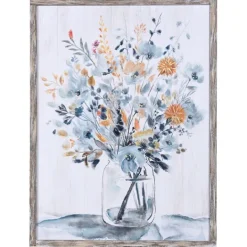 Kirkland's Home Floral In A Jar I Framed Wall Art Print- Framed Art