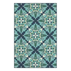 Kirkland's Home Floral Medallion Jenn Outdoor Rug, 5X7- Outdoor Rugs