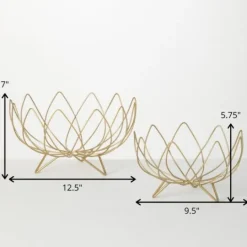 Kirkland's Home Floral Metal Wire Bowls, Set Of 2- Decorative Bowls & Jars