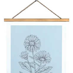 Kirkland's Home Floral Print Hanger Frame Wall Plaque- Wall Plaques