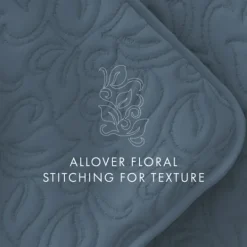 Kirkland's Home Floral Stitch 3-Pc. King Quilt Set- Quilts