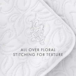 Kirkland's Home Floral Stitch 3-Pc. Queen Quilt Set- Quilts
