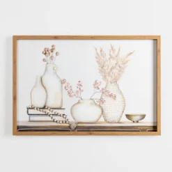Kirkland's Home Floral Vases Framed Art Print- Framed Art