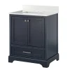 Kirkland's Home Florence Navy Wood Backsplash Sink Vanity- Bathroom Furniture