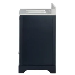 Kirkland's Home Florence Navy Wood Backsplash Sink Vanity- Bathroom Furniture