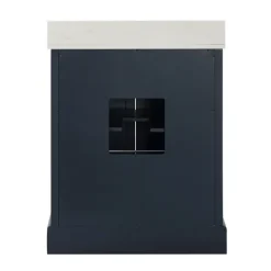 Kirkland's Home Florence Navy Wood Backsplash Sink Vanity- Bathroom Furniture