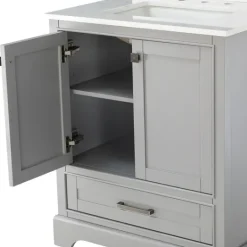 Kirkland's Home Florence Wood Backsplash Sink Vanity- Bathroom Furniture