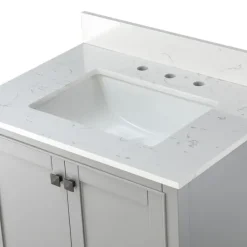 Kirkland's Home Florence Wood Backsplash Sink Vanity- Bathroom Furniture
