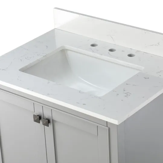Kirkland's Home Florence Wood Backsplash Sink Vanity- Bathroom Furniture