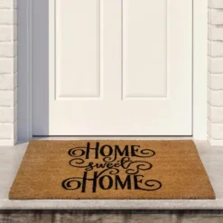 Kirkland's Home Flourish Script Home Sweet Home Coir Doormat- Doormats