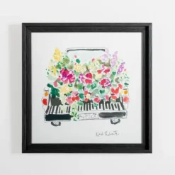 Kirkland's Home Flower Bed Pickup Truck Framed Art Print- Framed Art