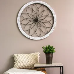Kirkland's Home Flower Metal And Wood Art Wall Plaque- Wall Plaques