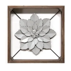Kirkland's Home Flower Metal Framed Plaque- Wall Plaques