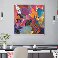 Kirkland's Home Flower Power Passion Framed Canvas Art Print- Framed Art