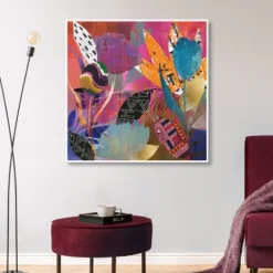Kirkland's Home Flower Power Passion Framed Canvas Art Print- Framed Art