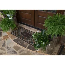 Kirkland's Home Flowery Tiles Entry Doormat- Doormats