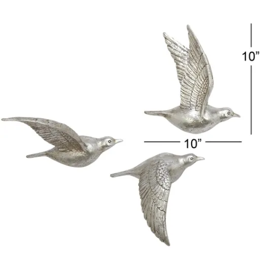 Kirkland's Home Flying Birds Wall Sculptures, Set Of 3- Wall Plaques