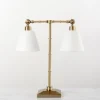 Kirkland's Home Flynn Brass Double Table Lamp- Table Lamps