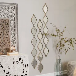 Kirkland's Home Foil Slim Stacked Teardrops Wall Mirror- Decorative Mirrors