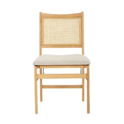 Kirkland's Home Folding Rat Cane Back Cushioned Chair- Accent Chairs